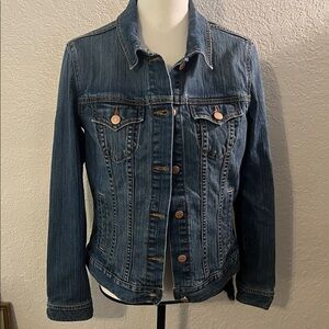 Old Navy Blue Jean Jacket Vintage style darker denim